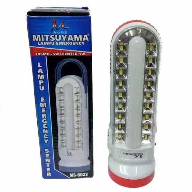 Philips - Lampu Emergency 18 Led 5Watt Senter Mitsuyama Ms-6032 Putih Original