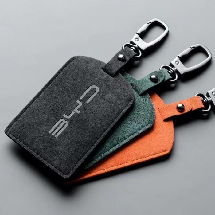 Hot Sale Byd Ev Car Nfc Leather Suede Card Case Sarung Kartu Mobil