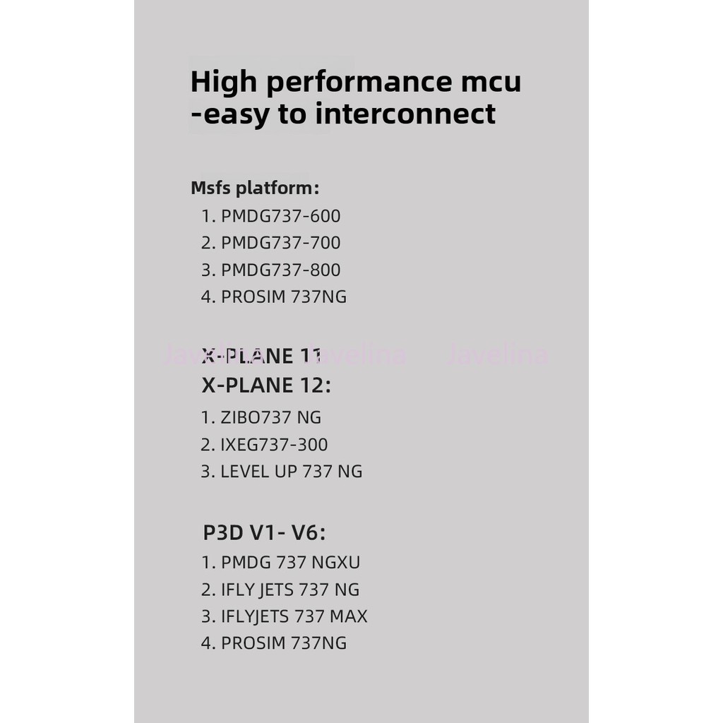 B737NG/MAX control MCP panel Boeing 737 full-size simulation Microsoft simulated flight Xplane