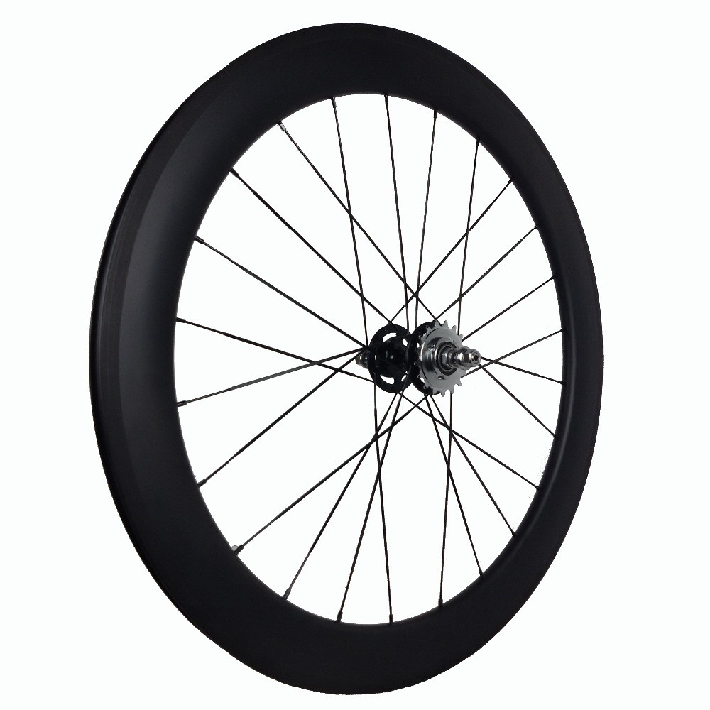 Fixed Gear Small 650C Track Bike DIY Carbon Wheelset 50mm Deep 23mm Width Wheel Clincher/Tubular