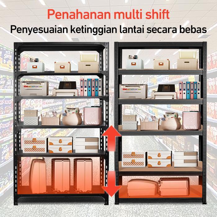 Best Seller Rak Besi Siku 5 Susun Rak Tanpa Baut Serbaguna Boltless Rack Boltless Mdf 5/6 Lapisan