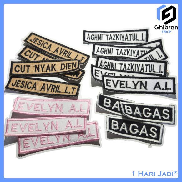 "New" Bordir nama dada / bet nama dada / bordir nama / bordir