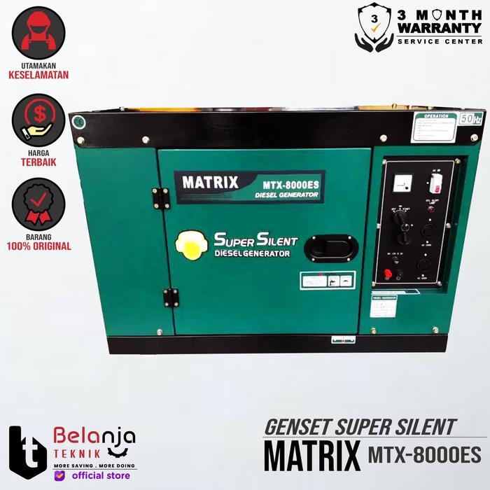 Genset Diesel Super Silent Matrix MTX 8000 ES - 6000 Watt - Generator