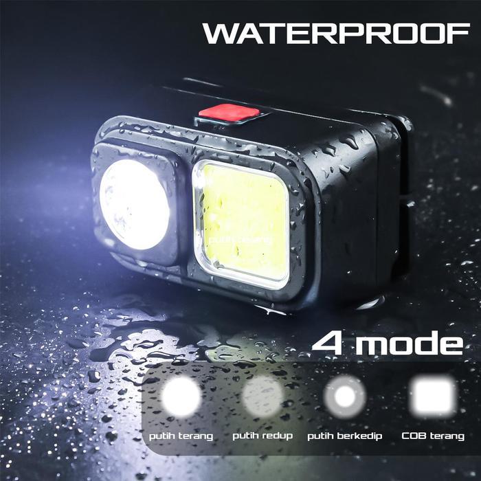 Senter Chas Kepala Headlamp Senter Kepala Dengan Usb Charger -Headlamp-D-212