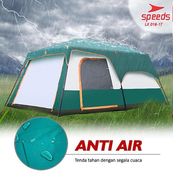 Speeds Tenda Besar Tenda Camping 6 Orang Anti Hujan Outdoor 018-17