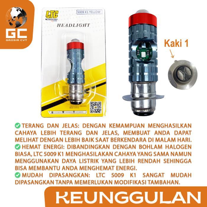 Bohlam Lampu Depan LED Motor Vario Beat Scoopy Spacy Supra Revo Blade Karisma Grand Legenda Gl Pro