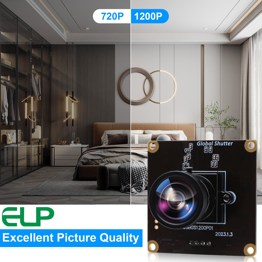 ELP wide angle global shutter usb camera 1200P 1080P 90FPS high speed mini webcam camera module free
