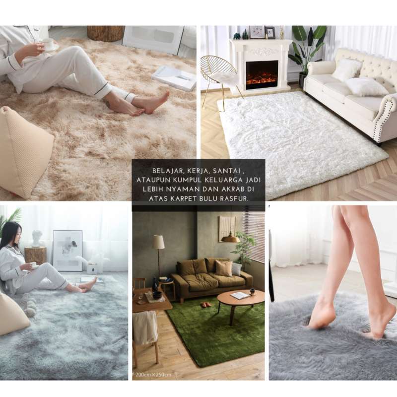 Karpet Rasfur Karpet Bulu [150x200/ Tebal 2.5 cm]