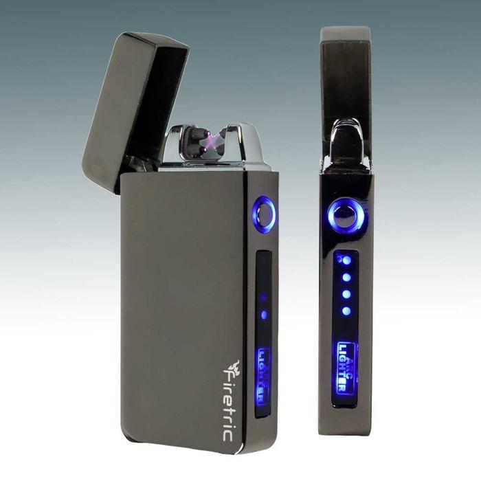 Korek Elektrik Pulse Plasma Cross Double Arc Lighter Firetric Metal Korek Pasti Ori