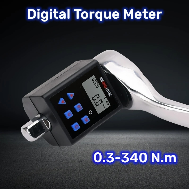 Meteran Torsi Digital 0.3-340 N.m Adaptor Meter Torsi Dapat Disesuaikan Kunci Torsi Elektronik Profe