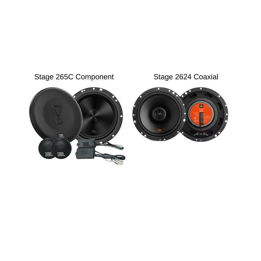 JBL Stage2 Series Paket Speaker Audio Mobil 6.5 Inch (JBL Stage 265 C Component dan 2624 Coaxial )