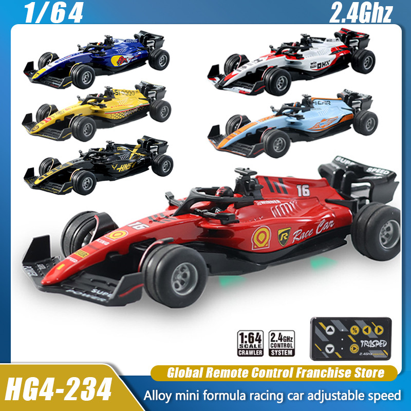 1:64 F1 Rc Formula Racing Car 2.4G Alloy Remote Control Car With Light Adjustable Speed Rc Cars Toys