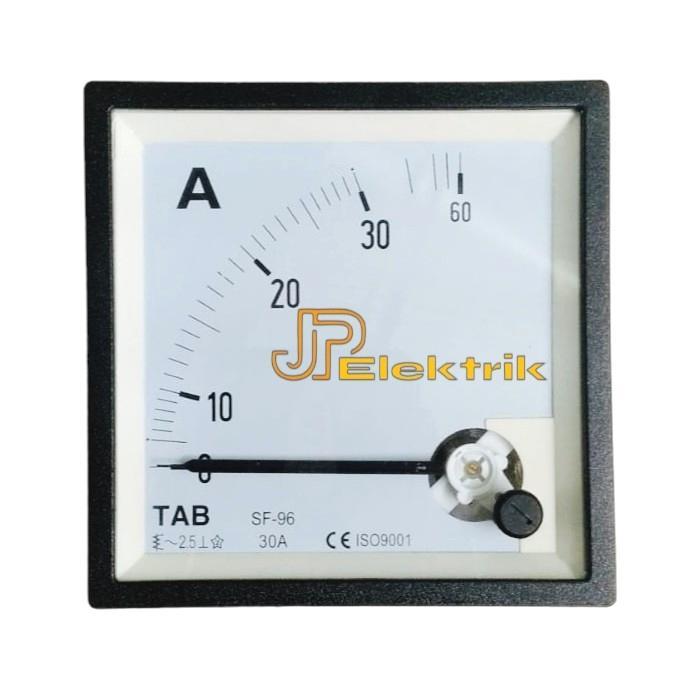 Ampere Meter 30A Ac 96X96 Mm Ampere Meter Analog Direct