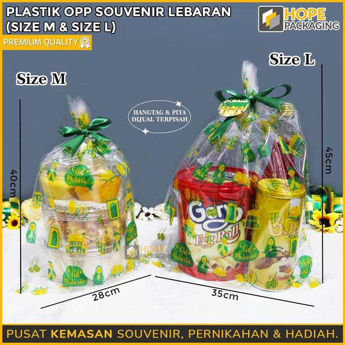 [Harga / 20 Pcs] Kantong Plastik OPP Souvenir Lebaran / Plastik Kue Kering / Kantong Hampers Lebaran