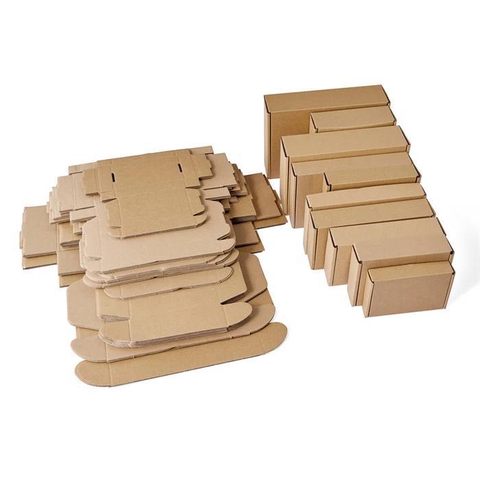 10PCS Small Shipping Boxes Brown Corrugated Cardboard Mailer Box for Packing Mailing Business Kraft