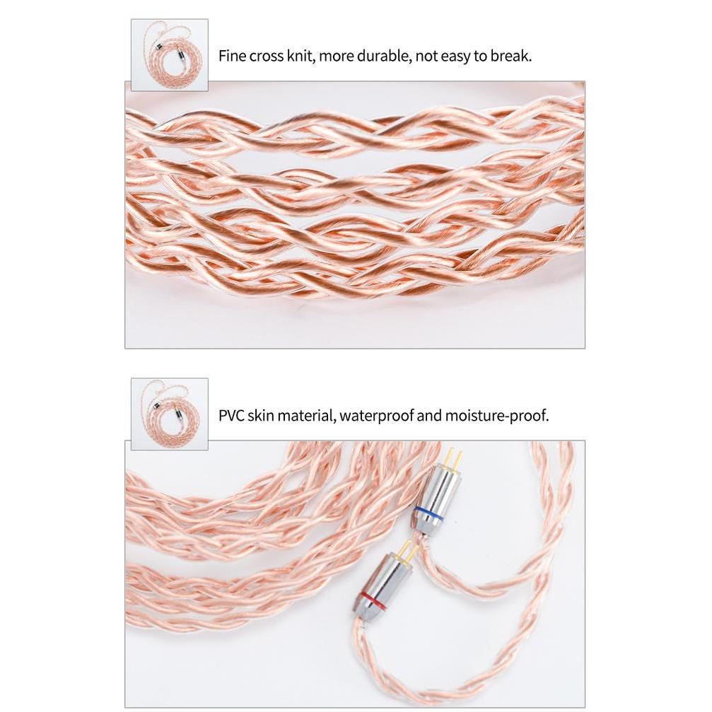 Xinhs Single Crystal Copper Earphone Iem Upgrade Cable Kabel Ivipq