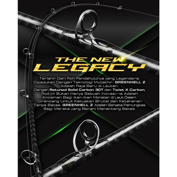 Joran Pancing Daido Green Hell Z 190Cm Jigging (15Kg - 35Kg) Over Head Fuji - Toms Fishing