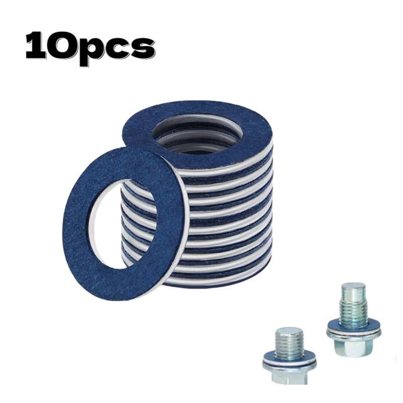 10Pcs Oil Drain Plug Gaskets Seal Washer Oil Pan Ring # 90430-12031 Oil Drain Plug Gaskets For