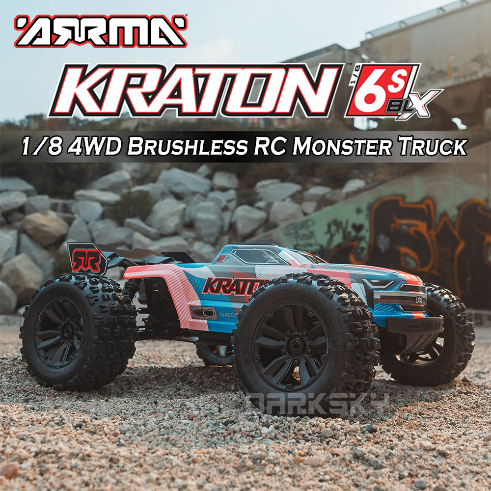 ARRMA KRATON V6 BLX 6S Brushless RC Monster Truck 1/8 Electric Remote Control Model Cars 4WD RTR