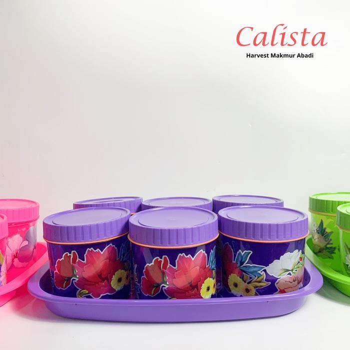 [Calista] Tonam Set - 6 Pcs Toples Plastik + 1 Nampan Set