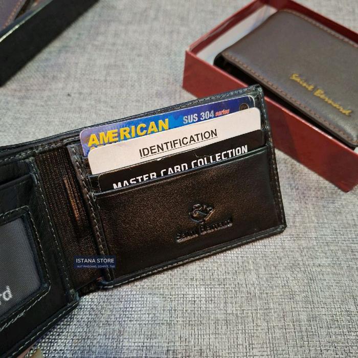 Dompet Mini Saint Bernard Pria Wanita Kulit Asli 86 Terlaris