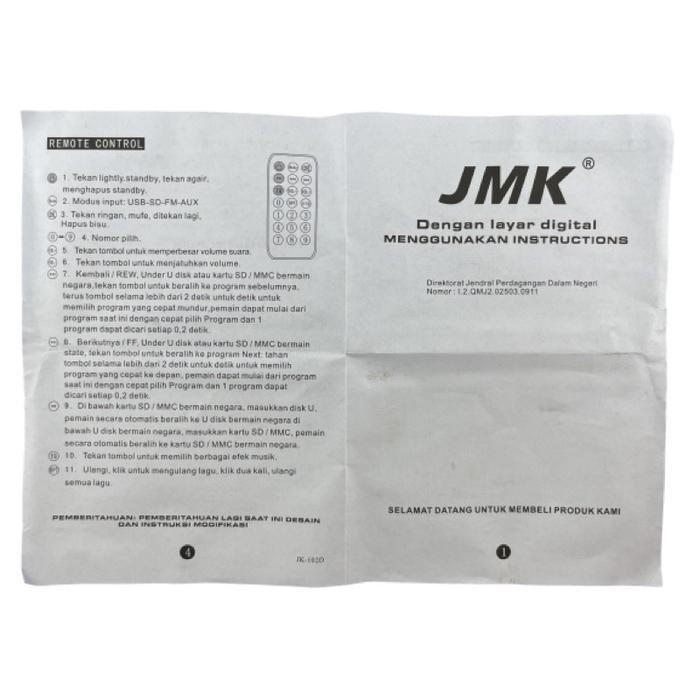 Ampli Mobil Amplifier Mobil Dc 12V Jmk Jk102D Terpercaya