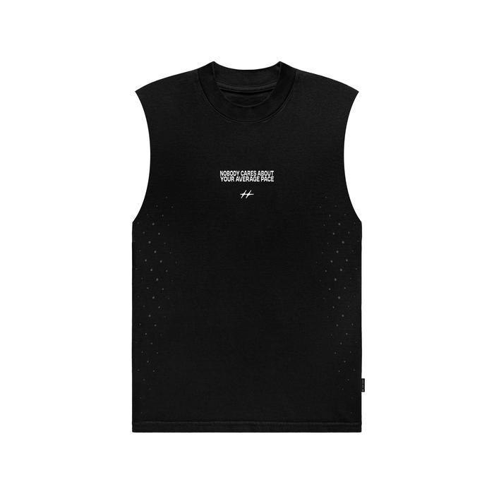 HLWN RUNNING UNISEX MUSCLE TEE BLACK - BALVEER