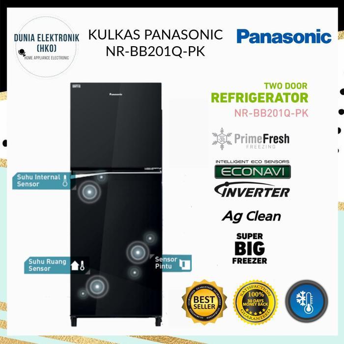 KULKAS PANASONIC NR-BB201Q NRBB201Q LEMARI ES 2 PINTU INVERTER 196 L
