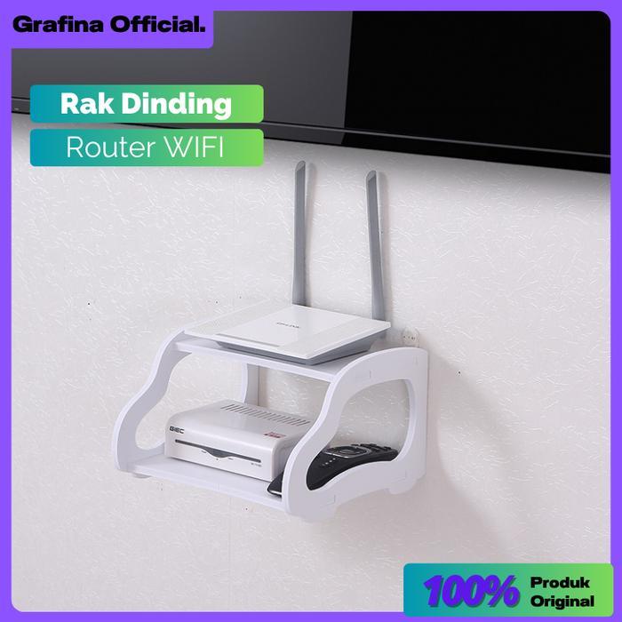 Rak Dinding Router Wifi Tempat Router WIFI Tempel Dinding Vintage Minimalis