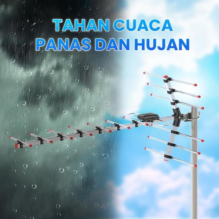 Antena Digital Tv Elston-80Fm Kabel 10 Meter Supprot Stb Tv Antena Outdoor Uhf Analog Digital