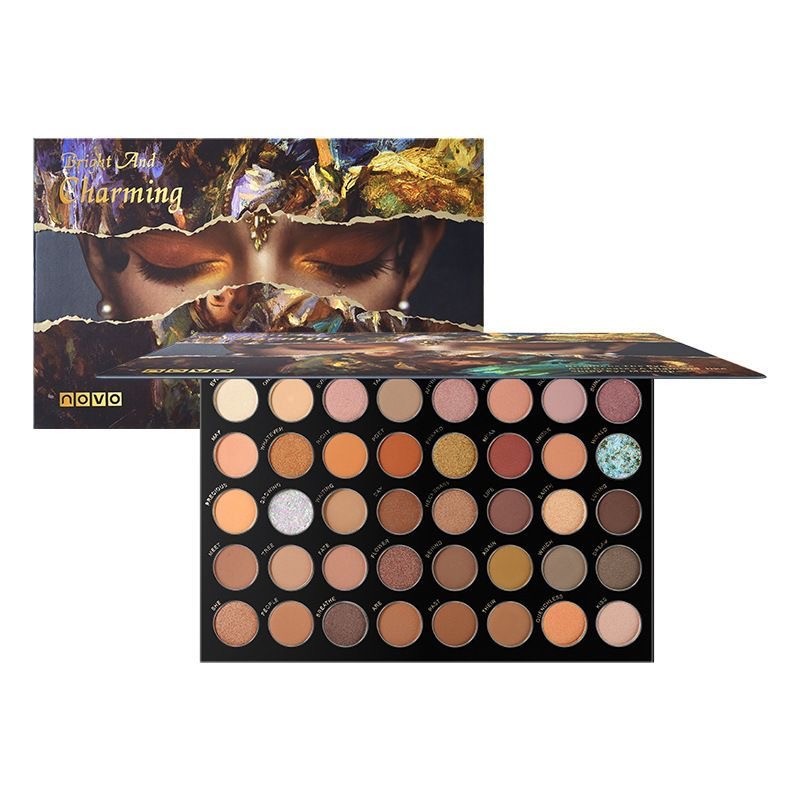 Novo High Pigmented 40 Colors Eye Makeup Palette,Matte Shimmer Metallic Eyeshadow Pallet Long