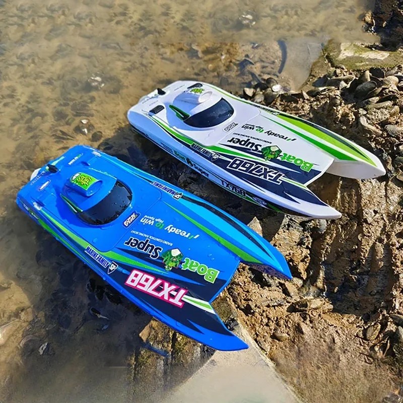 RC Speedboat Toy High Speed Turbo Jet Speedboat 30km/h Brushless Electric Yacht Model Remote Control