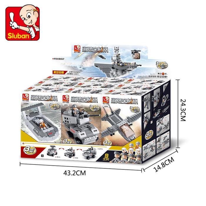 Mainan Brick Sluban Kapal Induk Aircraft Carrier 9 In 1 M38 - B0537
