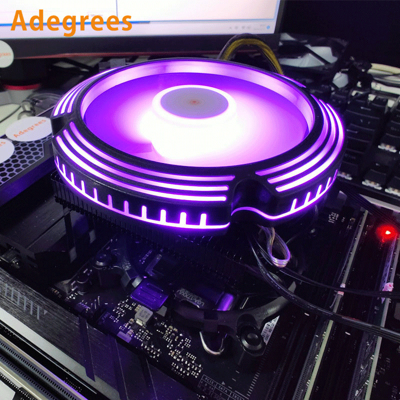 ARGB CPU Cooler 4 Heatpipes 120MM PC Processor AM4 CPU Fan For Intel LGA 1366 1155 1156 1700 2011