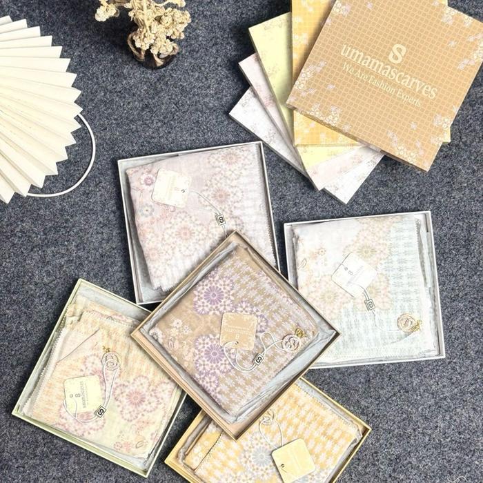 Umama Scarves Box / Hijab Motif Umama / Jilbab Umama Motif With Box Terjamin