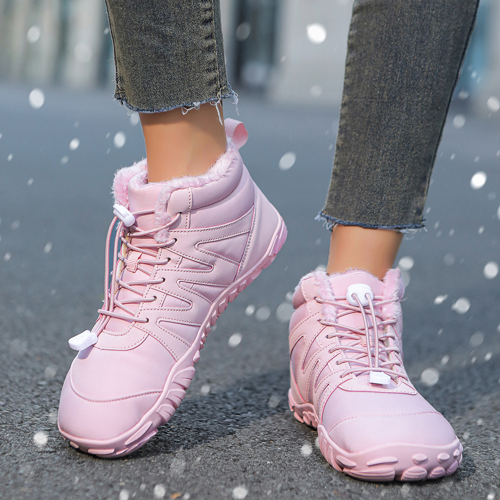 Barefoot Snow Boots High-Top Barefoot Shoes Anti Slip Plush Barefoot Shoes Thermal Trail Running