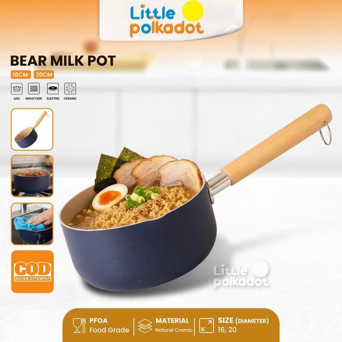 Panci kecil anti lengket Panci Milk Pot Bear Panci Susu 18cm/20 cm Milk Pan kecil Panci mini panci