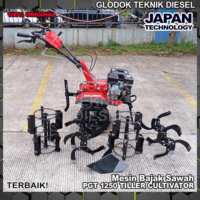 Kaizoku Mesin Traktor Bajak Sawah Tanah Basah Kering Mini Cultivator Machine Pgt 1250 Original