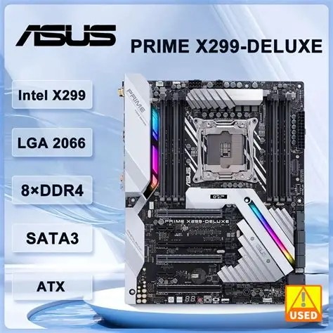 Asus PRIME X299-DELUXE Motherboard Intel X299 Socket 2066 128GB DDR4 M.2 support Core I9-10940 Core