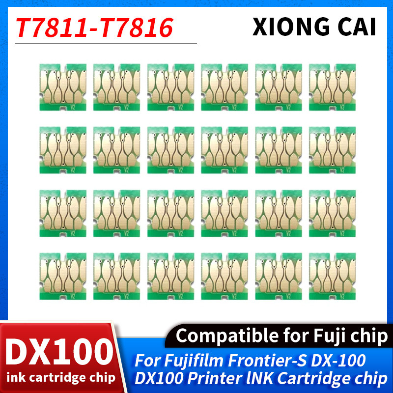 1/2/3/4/5Set T7811-T7816 Ink Cartridge Chip For Fujifilm Frontier-S Dx100 Fuji Dx100 Printer
