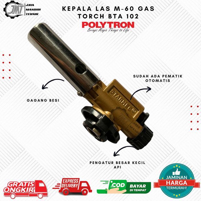 KEPALA LAS M-60 GAS TORCH ALAT LAS TEMBAGA KEPALA LAS PORTABEL KEPALA LAS GAS KALENG