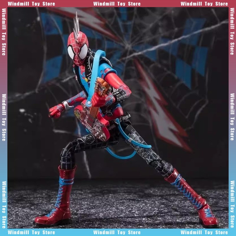16cm Punk Spider-Man Figure Parallel Universe Marvel Anime Peripheral Pvc Action Figure Statue