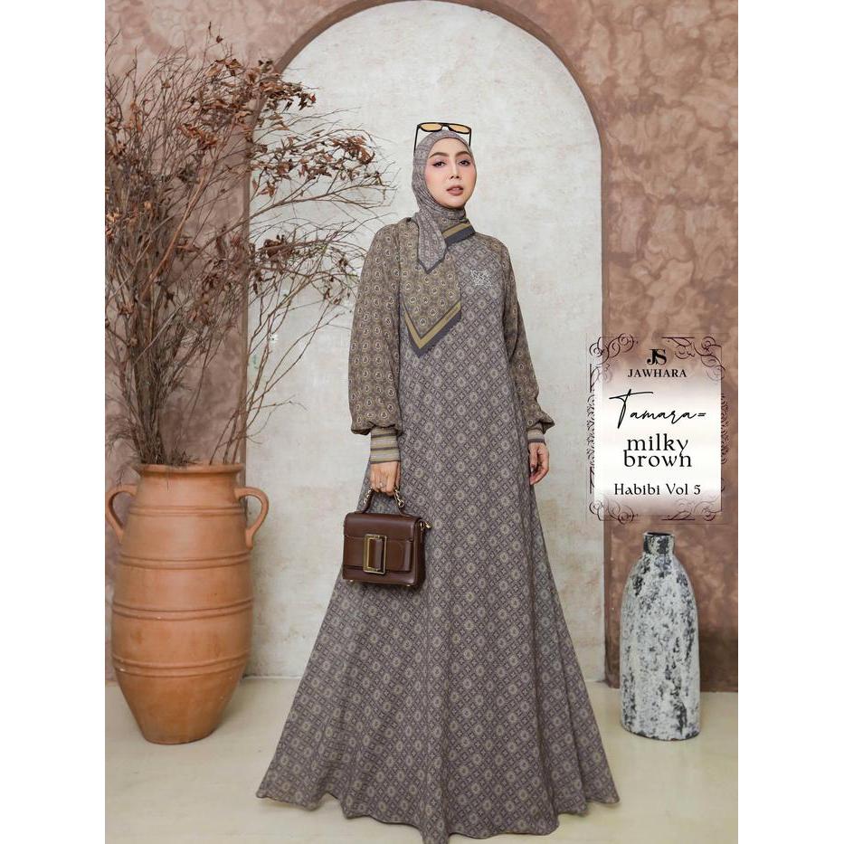Tamara Series - JAWHARA - gamis scarf Mewah Muslim Syari