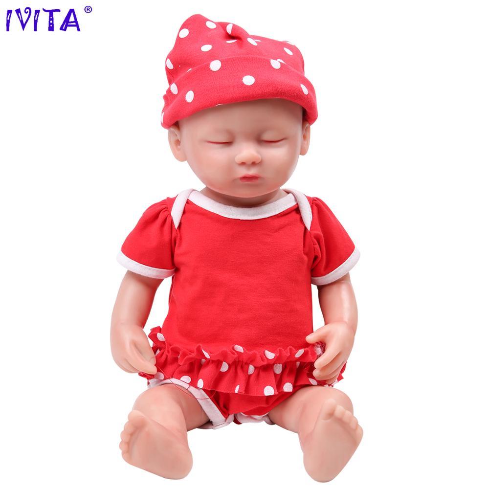 Ivita Wg1509 38Cm 1420G 100% Full Body Silicone Reborn Baby Doll Realistic Girl Soft Bebe Doll With