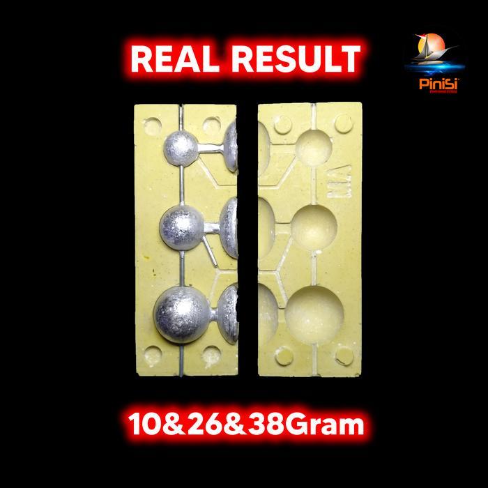 ASLI Molding Cetakan Bandul Timah Pemberat Pancing Merica 10&26&38gram Lead Sinker READY STOCK