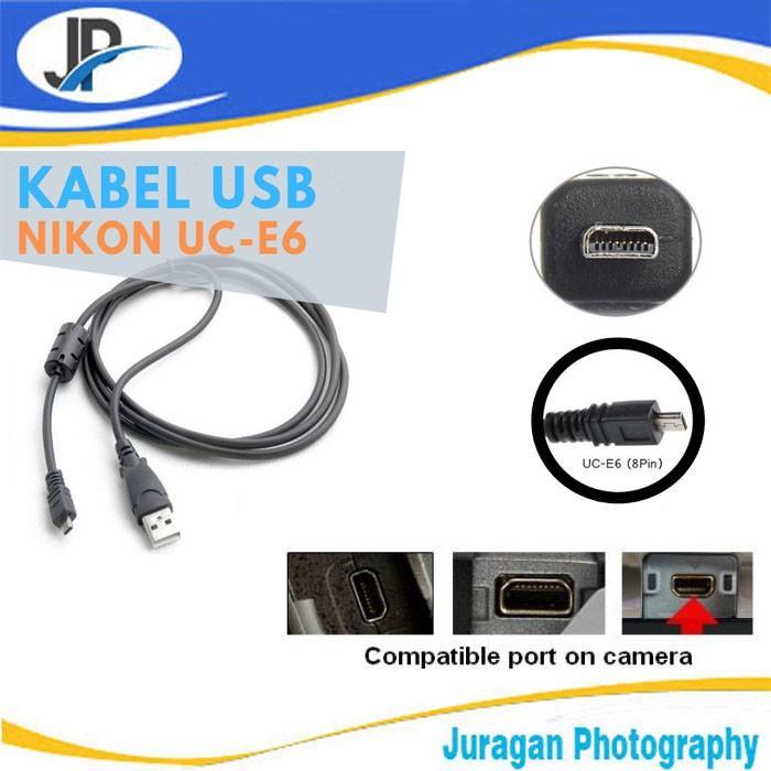 "New" USB CABLE UC-E6 8PIN for SONY Cybershot & NIKON Coolpix series Camera Lens
