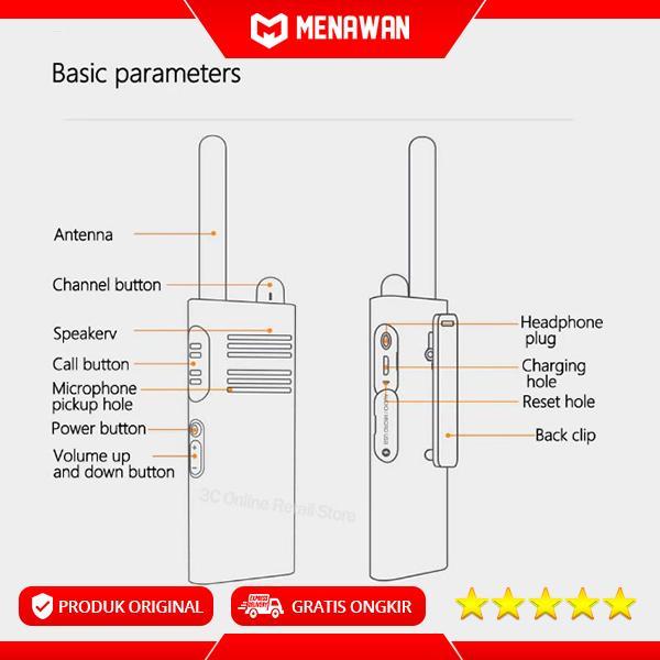 Xiaomi Mi Walkie Talkie Lite Ht Intercom Mijia Smart Walkie Talkie Terlaris