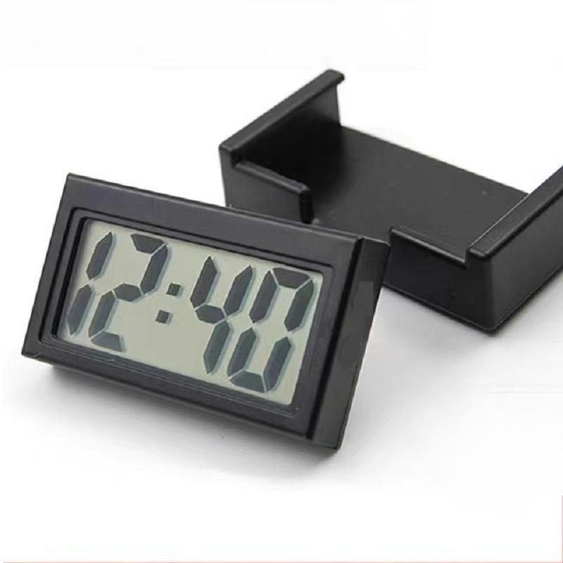 Mini Car Digital Clock Large Screen Car Dashboard Electronic Clock Self-Adhesive Mini Car Clock For