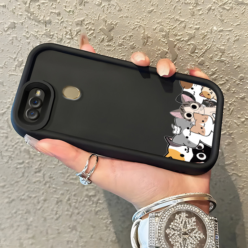 Casing Hp OPPO A7 OPPO A5s OPPO A12 OPPO A12S A11k Case Casing Sekelompok tangan kucing pola Kasus H