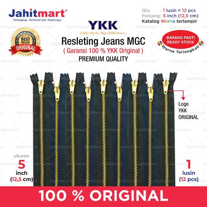 Resleting Jeans MGC Merk YKK 5 Inch (12 CM) Lusin